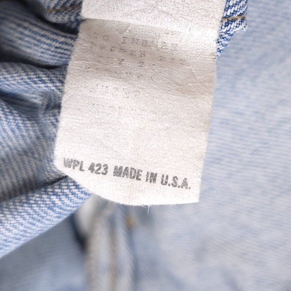 LEVI'S Vintage Denim Jacket‎ Trucker Made in USA Light Blue Classic Fit WPL423 - Picture 9 of 15